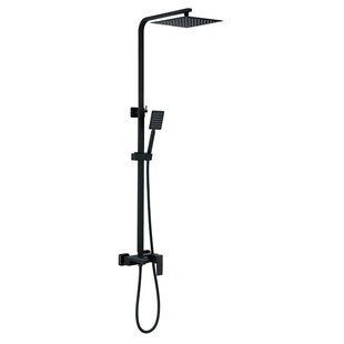 Душевая колонна со смесителем ZERIX KUB-008-J BLACK из нерж. стали SUS304, 3 режима, черная (ZX4853) ZX4853 фото