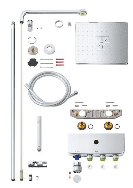 Душова система Grohe Euphoria SmartControl з термостатом та хромованим покриттям 26508000 (26508000) 26508000 фото