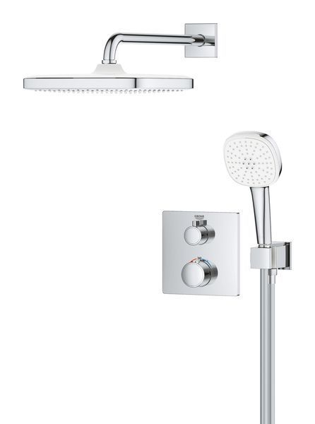 Душова система Grohe Grohtherm з термостатом для прихованого монтажу, хром (34871000) 34871000 фото