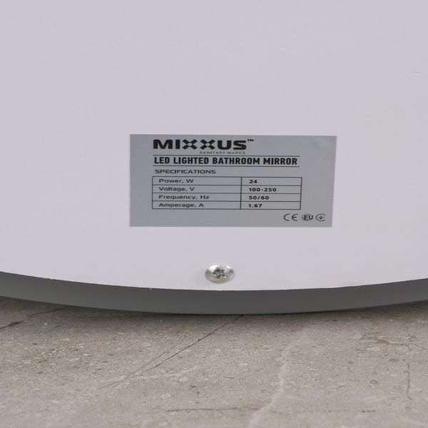Дзеркало Mixxus PLAIN MC03-60 з LED Touch, Anti-fog, димером, регулюванням яскравості (MI6662) MI6662 фото