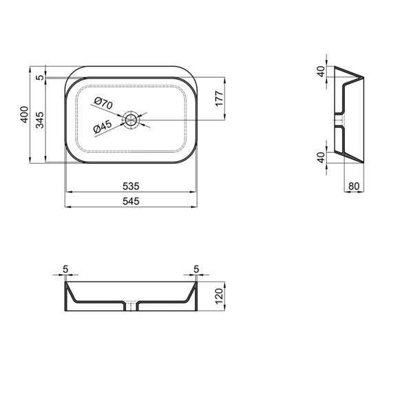 Раковина-чаша Qtap Scorpio 550х390х120 White QT14112243WN SD00052894 фото