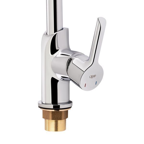 Змішувач для кухні Qtap Grand QTGRACRM007F Chrome, одноважільний, поворотний вилив SD00039603 фото