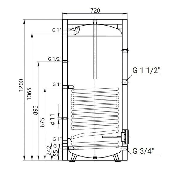 Водонагреватель косвенного нагрева Thermo Alliance KTA-01-300 0/1,2 кв. м SD00047378 фото