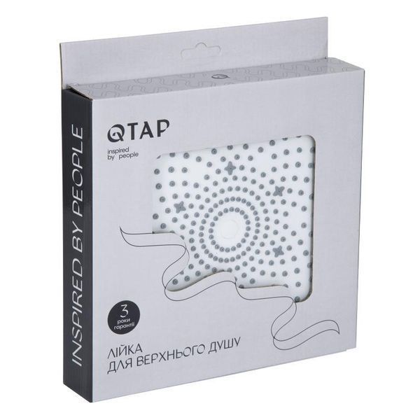 Лійка для верхнього душу Qtap Hlavova D 230 мм кругла QTHLA107CRM45787 Chrome/White, ABS пластик, 1 режим SD00051911 фото