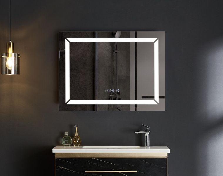 Дзеркало Mixxus Light MR01-70x50 (годинник, LED-підсвітка, антизапотівання) (MI6000) MI6000 фото