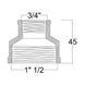 Муфта редукционная SD Forte 1" 1/2х3/4" ВВ SF3574020 SD00002549 фото 2