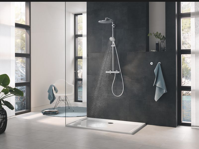 Душевая система с термостатом Grohe Rainshower 26647000, хром, 2 режима (26647000) 26647000 фото