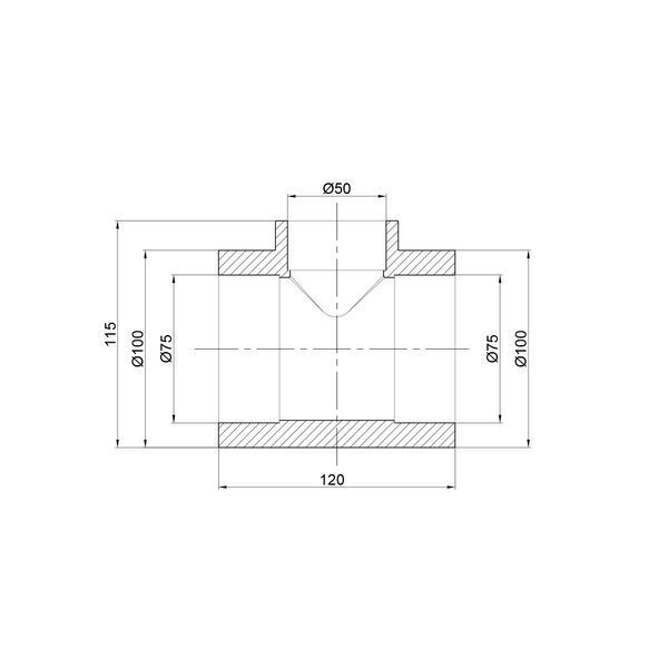 Трійник PPR Thermo Alliance 75х50х75 SD00029376 фото