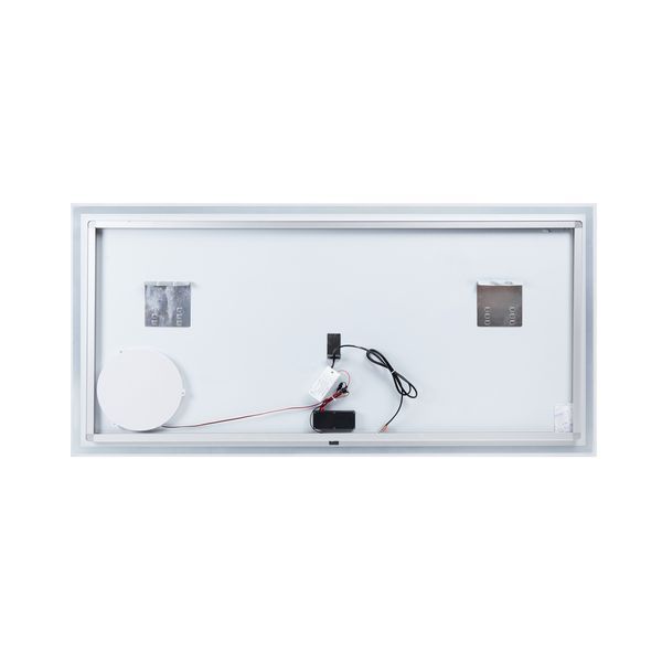 Дзеркало Qtap Stork 1400х700 з LED-підсвічуванням Touch, лінза, цифровий годинник, диммер, рег. яскравості QT1578142270140W SD00045744 фото