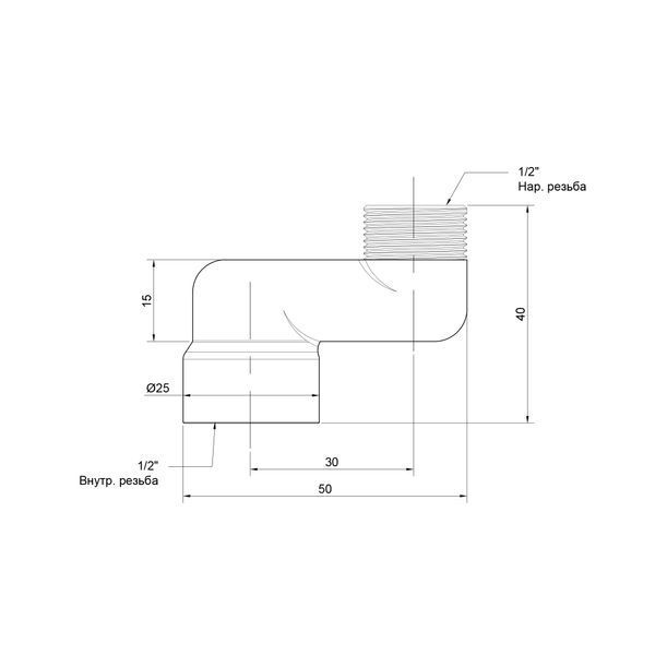 Эксцентрик радиаторный Icma 1/2"х3 см №720, латунь, никелированное покрытие SD00020748 фото