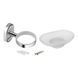 Мильниця з тримачем Lidz Oreo 0201 настінна (матове скло) LDORE0201CRM22083 Chrome, для ванної кімнати SD00028180 фото 3