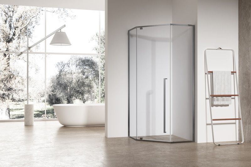 Душевая кабина без поддона Koer SR SC06-90x90 см, прозрачное стекло 8мм, графит, Easy Clean (KR5366) KR5366 фото