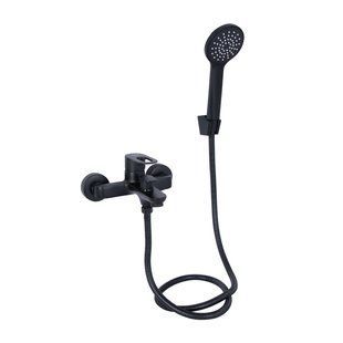 Змішувач для ванни Lidz Latwa 006 (з душовим гарнітуром) (k35) LDLAT006BLA45419 Black SD00051543 фото