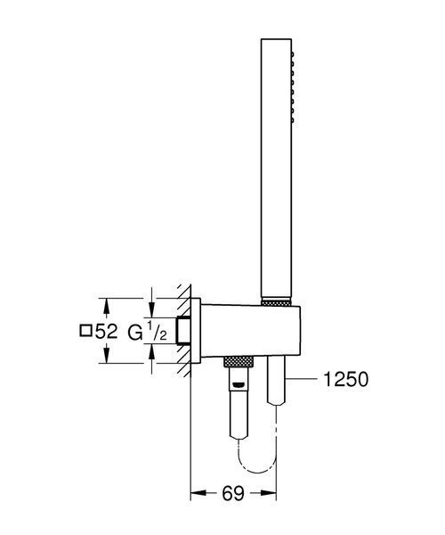 Душевая система скрытого монтажа Grohe Grohtherm Smartcontrol с термостатом, хром (26405SC2) 26405SC2 фото