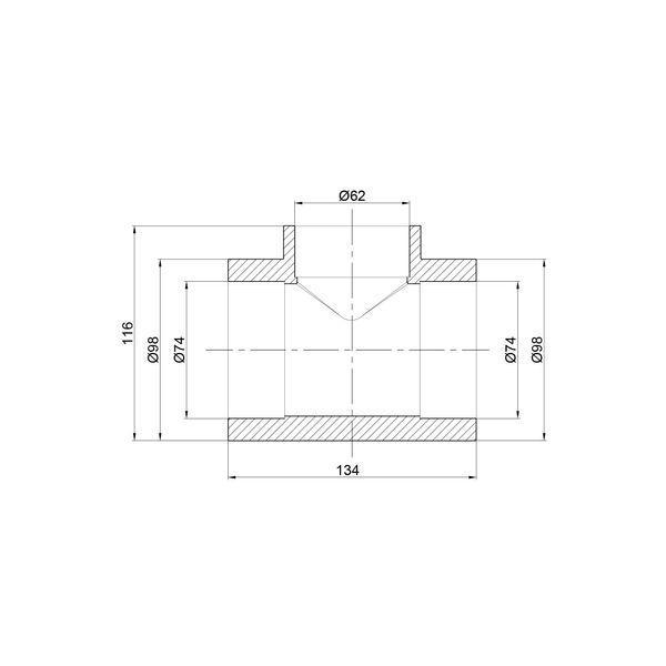 Трійник PPR Thermo Alliance 75х63х75 SD00029377 фото