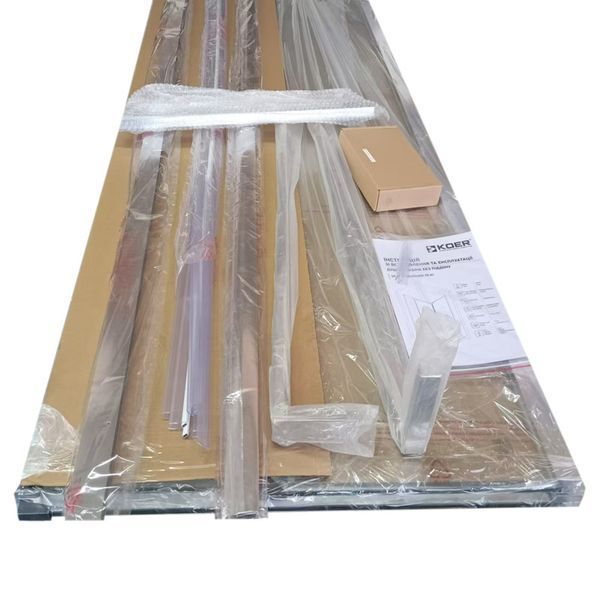 Душова кабіна Koer SR SC01 120x80 см без піддону з прозорим склом 8мм, хром (KR5353) KR5353 фото