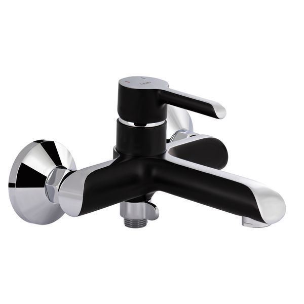 Змішувач для ванни Qtap Grand (з душовим гарнітуром) QTGRABCR006 Chrome/Black, латунь, одноважільний SD00039606 фото