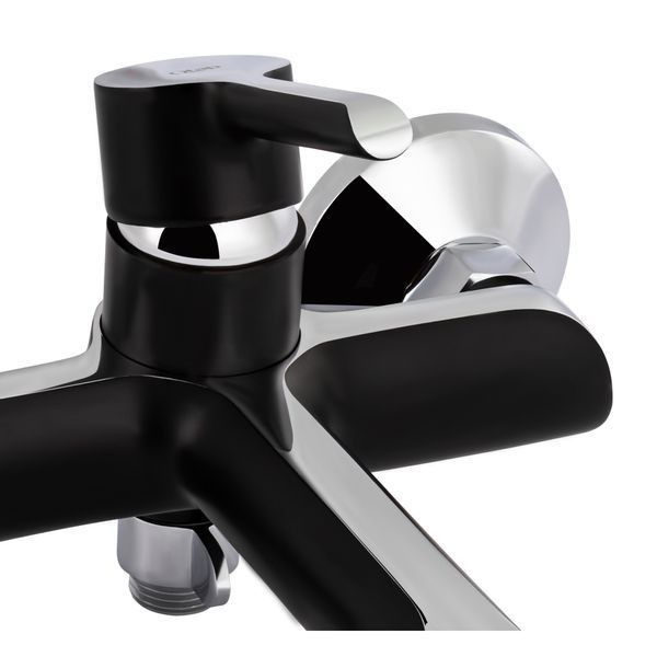 Змішувач для ванни Qtap Grand (з душовим гарнітуром) QTGRABCR006 Chrome/Black, латунь, одноважільний SD00039606 фото