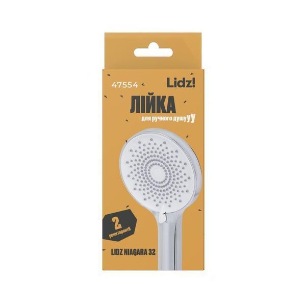 Лейка для ручного душа Lidz Niagara 32 120 мм круглая LDNIA32CRM47554 Хром, 3 режима, ABS пластик SD00053678 фото