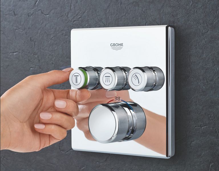 Душевая система скрытого монтажа Grohe Grohtherm Smartcontrol с термостатом, хром (26405SC2) 26405SC2 фото