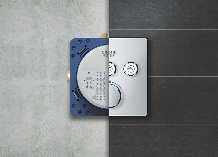 Душевая система скрытого монтажа Grohe Grohtherm Smartcontrol с термостатом, хром (26405SC2) 26405SC2 фото
