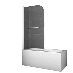Шторки стеклянные на ванну Koer SR BS02 80x140 см, 6мм, хром, распашные (KR5401) KR5401 фото