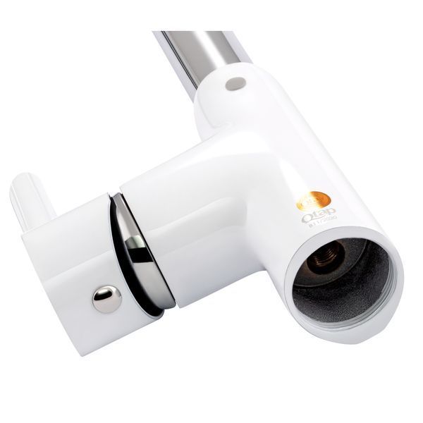 Змішувач для кухні Qtap Grand QTGRAWCR007F Chrome/White, одноважільний, поворотний вилив SD00039613 фото