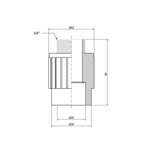 Муфта PPR Thermo Alliance 25х3/4" ЗР SD00029338 фото
