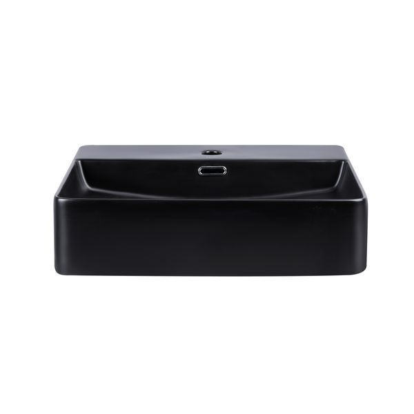 Раковина Qtap Nando LT 500х420х130 Matt black QT12112173SMBMBN SD00052920 фото