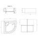 Душовий піддон Lidz KAPIELKA ST90x90x41 SD00050481 фото 2