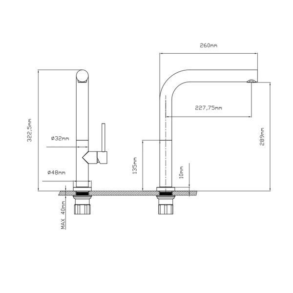 Смеситель для кухни Qtap Zdenek QTZDN9032103FC Brushed Nickel PVD, однорычажный, поворотный излив SD00042912 фото