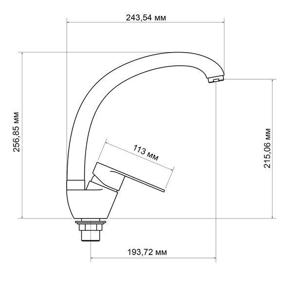 Змішувач для кухні Lidz Tani 008F (k40) LDTAN008FCRM44971 Chrome, одноважільний, поворотний вилив SD00051095 фото
