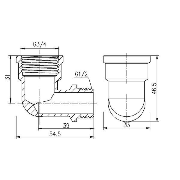 Кут редукційний SD Forte 3/4"х1/2" ВЗ SF3702015 SD00028898 фото