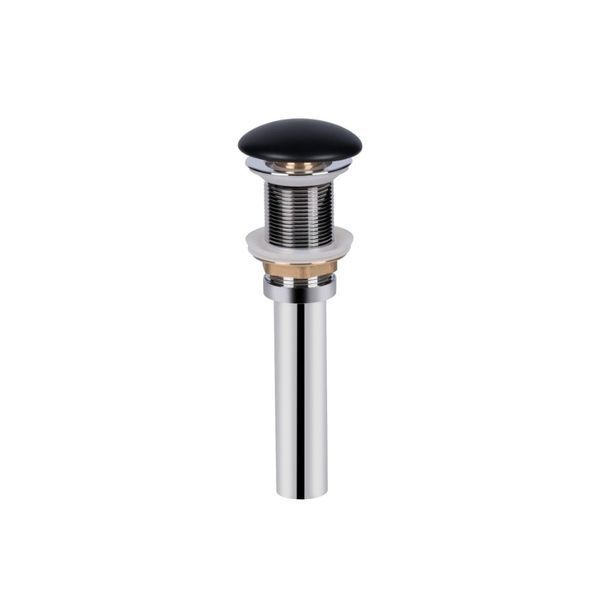 Комплект Qtap Scorpio: Раковина накладная прямоугольная 550х390х120 мм Matt Black + Донный клапан PU03 SD00053422 фото