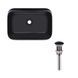 Комплект Qtap Scorpio: Раковина накладная прямоугольная 550х390х120 мм Matt Black + Донный клапан PU03 SD00053422 фото 1