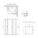 Душова кабіна Lidz Wawel SC100x80.SAT.LOW.FR, скло Frost 5 мм + Lidz Душовий піддон KAPIELKA ST100x80х14 SD00051439 фото 2