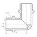 Кут SD Forte 1/2" ЗЗ хром SF373H15 SD00002716 фото 2