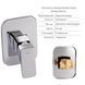 Комплект для душу Qtap Chrome: Змішувач QTNAM6025102NC + Шланг QTHADPVC120C + Лійка QTCRMB120 + Підключення QTCRMBH130 SD00053674 фото 3