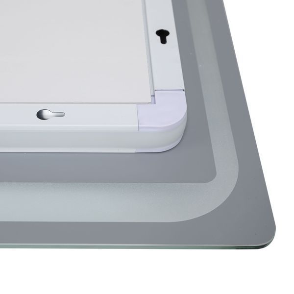 Дзеркало Qtap Mideya 1000х600 з LED-підсвічуванням Touch, з антизапітнінням, годинником, диммером, рег. яскравості QT2078NCF10060W SD00051754 фото