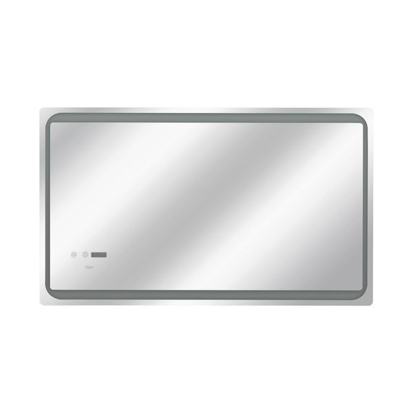 Дзеркало Qtap Mideya 1000х600 з LED-підсвічуванням Touch, з антизапітнінням, годинником, диммером, рег. яскравості QT2078NCF10060W SD00051754 фото