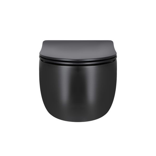 Унітаз підвісний Qtap Taurus безобідковий з сидінням Soft-close QT2433084EUQMB SD00051553 фото