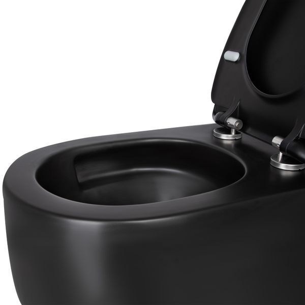 Унітаз підвісний Qtap Taurus безобідковий з сидінням Soft-close QT2433084EUQMB SD00051553 фото