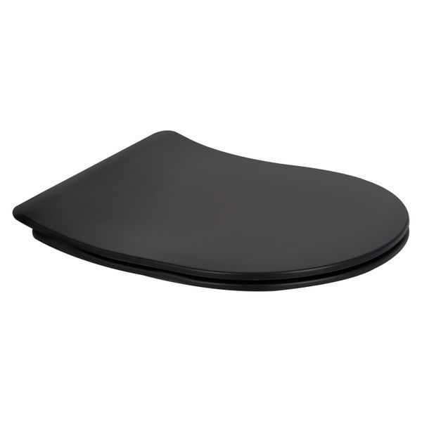 Унітаз підвісний Qtap Taurus безобідковий з сидінням Soft-close QT2433084EUQMB SD00051553 фото
