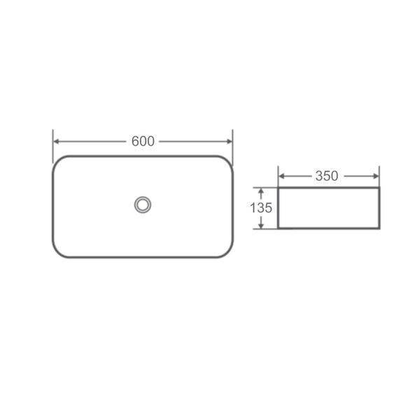Раковина-чаша Qtap Tern 600x350x135 White QT17112270WN SD00052922 фото