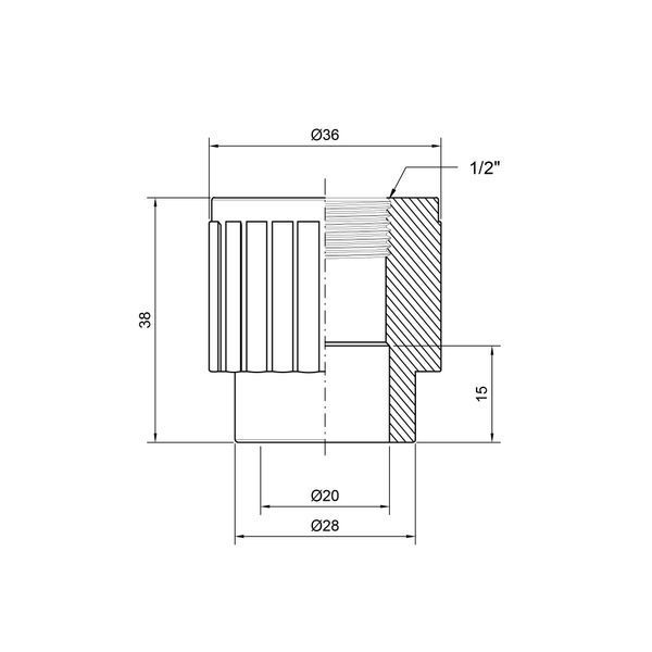 Муфта PPR Thermo Alliance 20х1/2" ВР SD00029329 фото