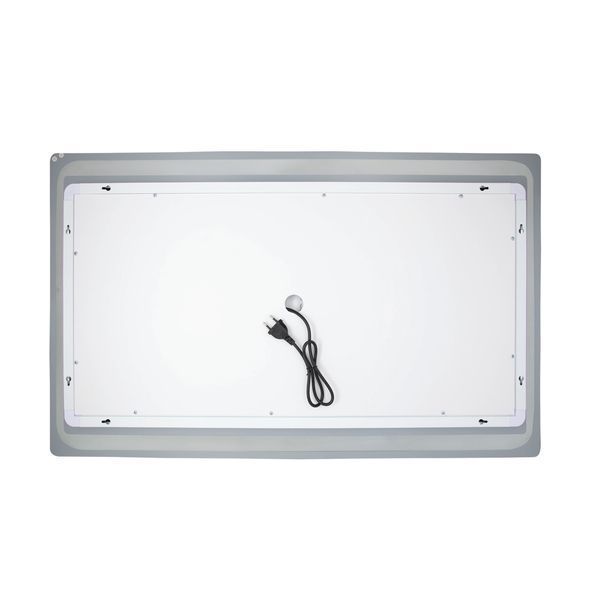 Дзеркало Qtap Mideya 1000х600 з LED-підсвічуванням Touch, з антизапітнінням, годинником, диммером, рег. яскравості QT2078NCF10060W SD00051754 фото