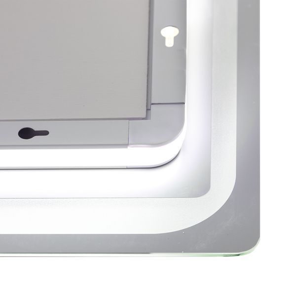 Дзеркало Qtap Mideya 1000х600 з LED-підсвічуванням Touch, з антизапітнінням, годинником, диммером, рег. яскравості QT2078NCF10060W SD00051754 фото