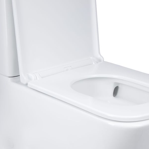 Унітаз підлоговий Qtap Tern Ultra Quiet безобідковий з сидінням Soft-Close QT17222175AUQ1W Білий, компактний SD00051948 фото