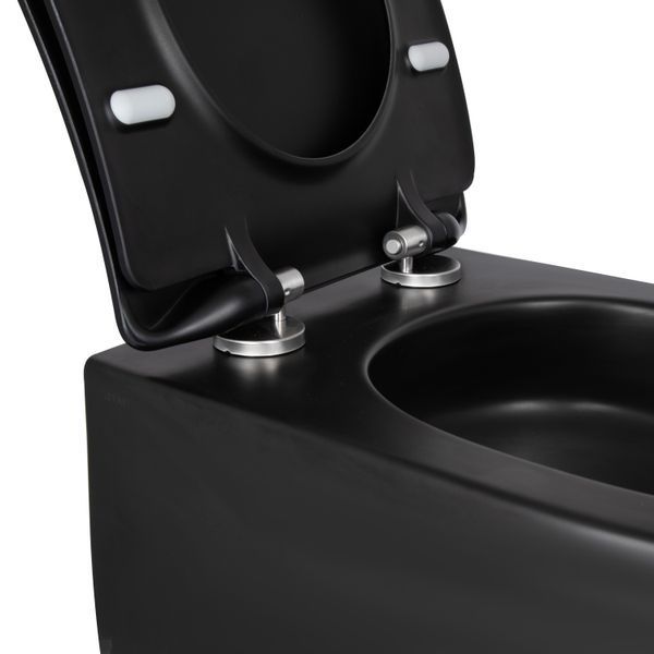 Унітаз підвісний Qtap Taurus безобідковий з сидінням Soft-close QT2433084EUQMB SD00051553 фото