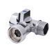Кран приладний шаровий SD Forte 1/2"х3/4"х1/2" SF186W152015, латунь, хром, 24 міс. гарантії SD00009371 фото 1